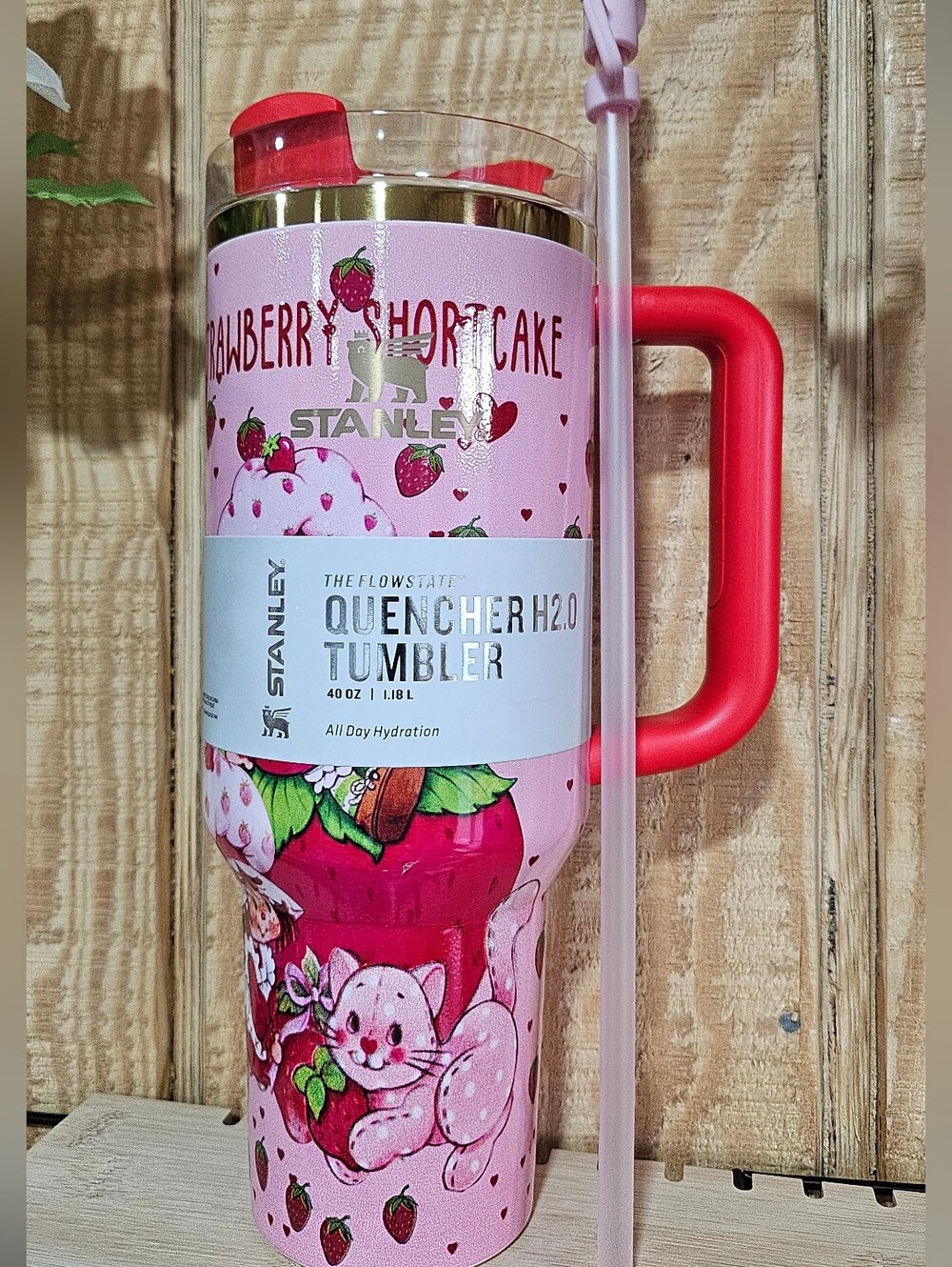 Pink Stanley 40oz Quencher H2.0 FlowState tumbler - Picture 2 of 9